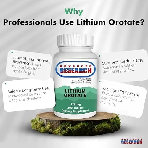 NCI Advanced Research Dr. Hans Nieper Lithium Orotate 5mg | Supports Brain & Mood thumbnail 7