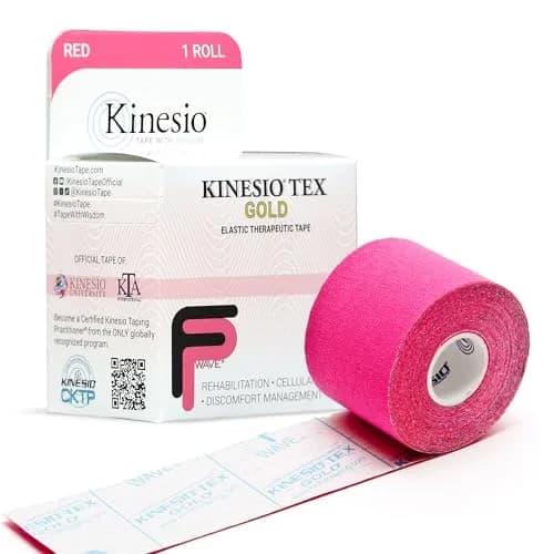Kinesio Tex Gold FP Red 2 in. x 16.4 ft | Elastic Therapeutic Athletic Tape for Muscle Support thumbnail 1