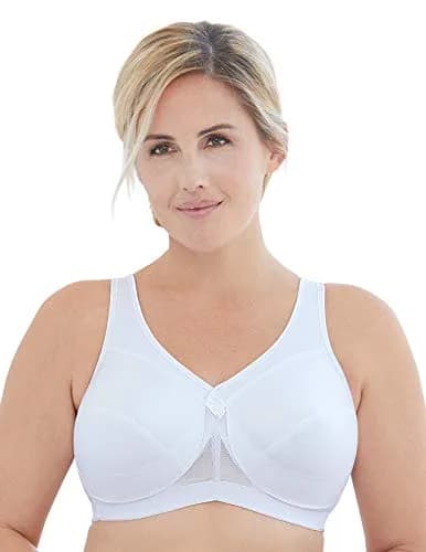 Glamorise Plus Size Support Bra Wirefree 46DD | All-Day Comfort & Support (110-120 chars) thumbnail 2