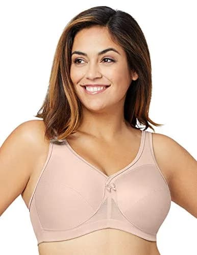 Glamorise Plus Size Support Bra 44H | Wirefree Comfort & Lift for Curvy Women thumbnail 2