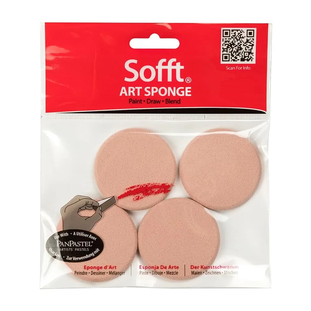 PanPastel Artist Tools Round Sponges Pack of 4 | Versatile, Reusable Artist's Quality - main product image