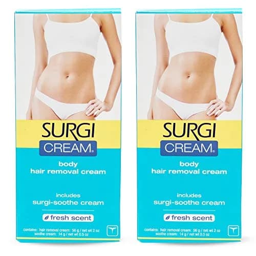 Surgiwax Body Hair Removal Cream Fresh Scent 2 oz | Gentle, Effective & Painless for All Skin Types thumbnail 1