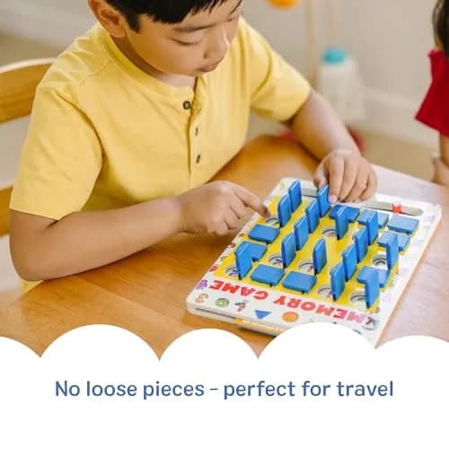 Melissa & Doug Flip-to-Win Portable Wooden Travel Game Board with 25 Flaps & 7 Double-Sided Memory Game Cards for Kids 5+ | Screen-Free Fun thumbnail 4