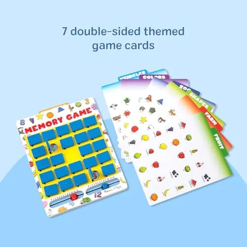 Melissa & Doug Flip-to-Win Portable Wooden Travel Game Board with 25 Flaps & 7 Double-Sided Memory Game Cards for Kids 5+ | Screen-Free Fun thumbnail 7