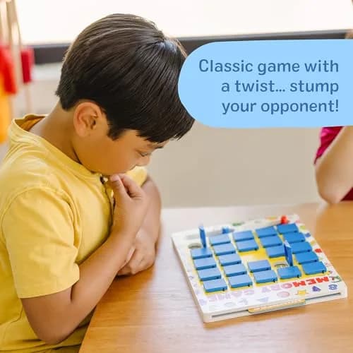Melissa & Doug Flip-to-Win Portable Wooden Travel Game Board with 25 Flaps & 7 Double-Sided Memory Game Cards for Kids 5+ | Screen-Free Fun thumbnail 2