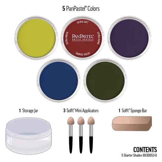 PanPastel Artist Pastels Starter Shades Set 5 Colors | Professional Artist Pastels, Unique Pan Format (cake-like) thumbnail 3