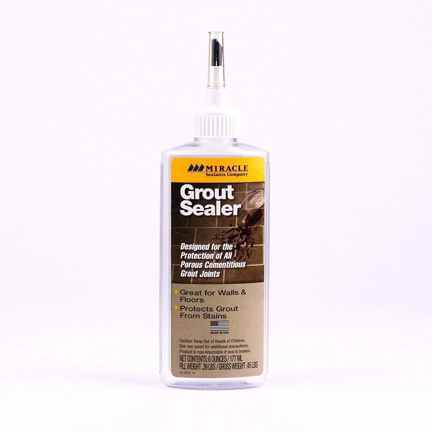 Miracle Sealants GRT SLR Grout Sealer 6 oz. | Water & stain protection for grout joints - main product image