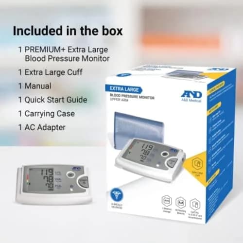 A&D Medical UA-789AC Blood Pressure Monitor with Extra Large Cuff 42-60cm (16.5-23.6") | Clinically Validated Accuracy thumbnail 6