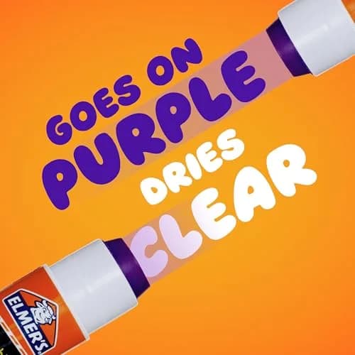 Elmer's Disappearing Purple School Glue Sticks, Washable, 7 Grams (0.24 Oz), 30 Count | Trusted #1 Teacher Brand for Crafts & School Projects thumbnail 2