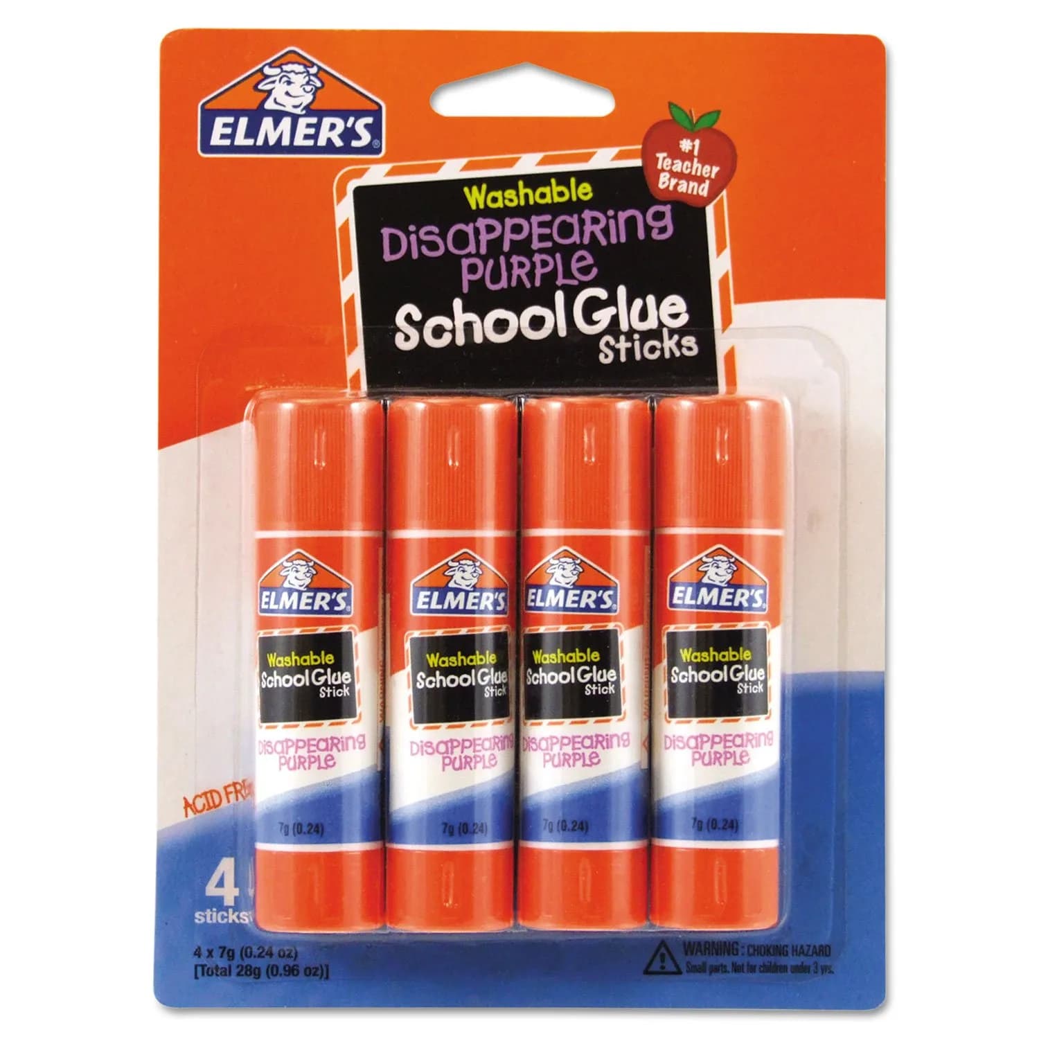 Elmer's Disappearing Purple School Glue Stick 0.24 oz | No-Mess Bonding for Students & Crafts - main product image