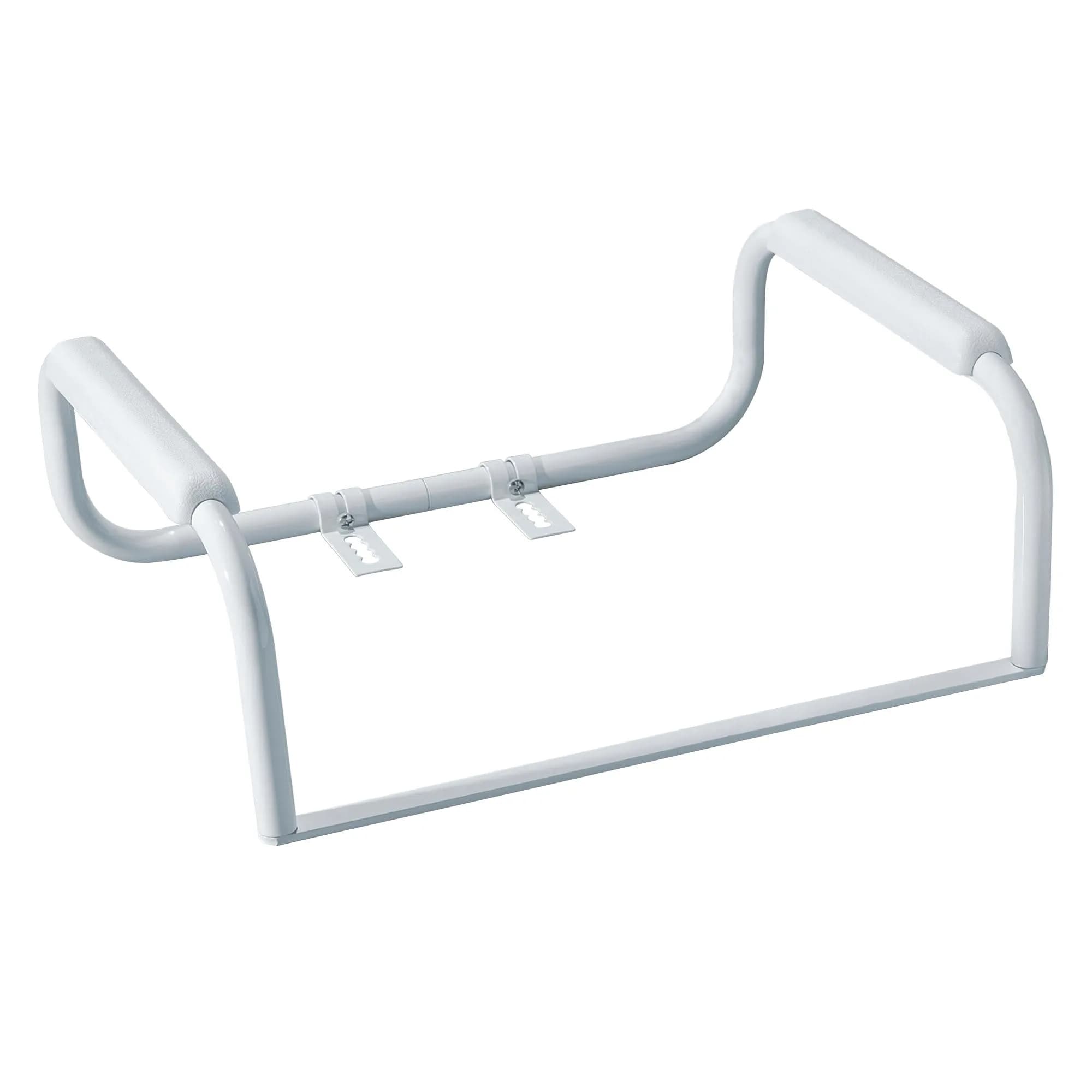 Moen Glacier White Home Care Bathroom Safety Toilet Grab Bar, Toilet Rails for Seniors, DN7015 | ADA-Compliant Support for Seniors