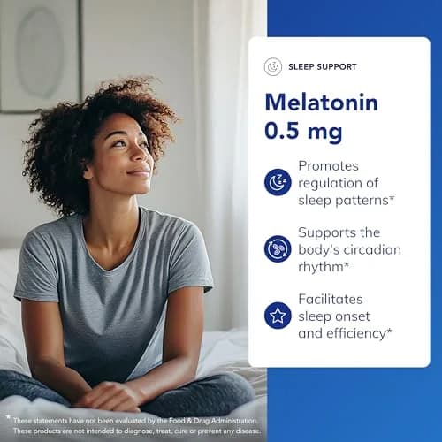 Pure Encapsulations Melatonin 0.5 mg | Supports Sleep & Circadian Rhythm, 60 Capsules thumbnail 3