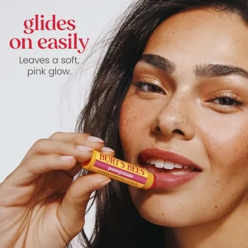 Burt's Bees Pomegranate Tint-Free Lip Balm 2-Count | Natural Conditioning Lip Treatment thumbnail 3