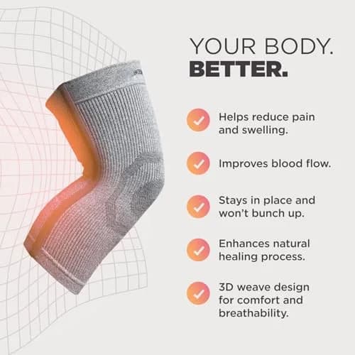 Incrediwear Red Knee Sleeve Large | Orthopedic Brace for Joint Pain Relief thumbnail 3