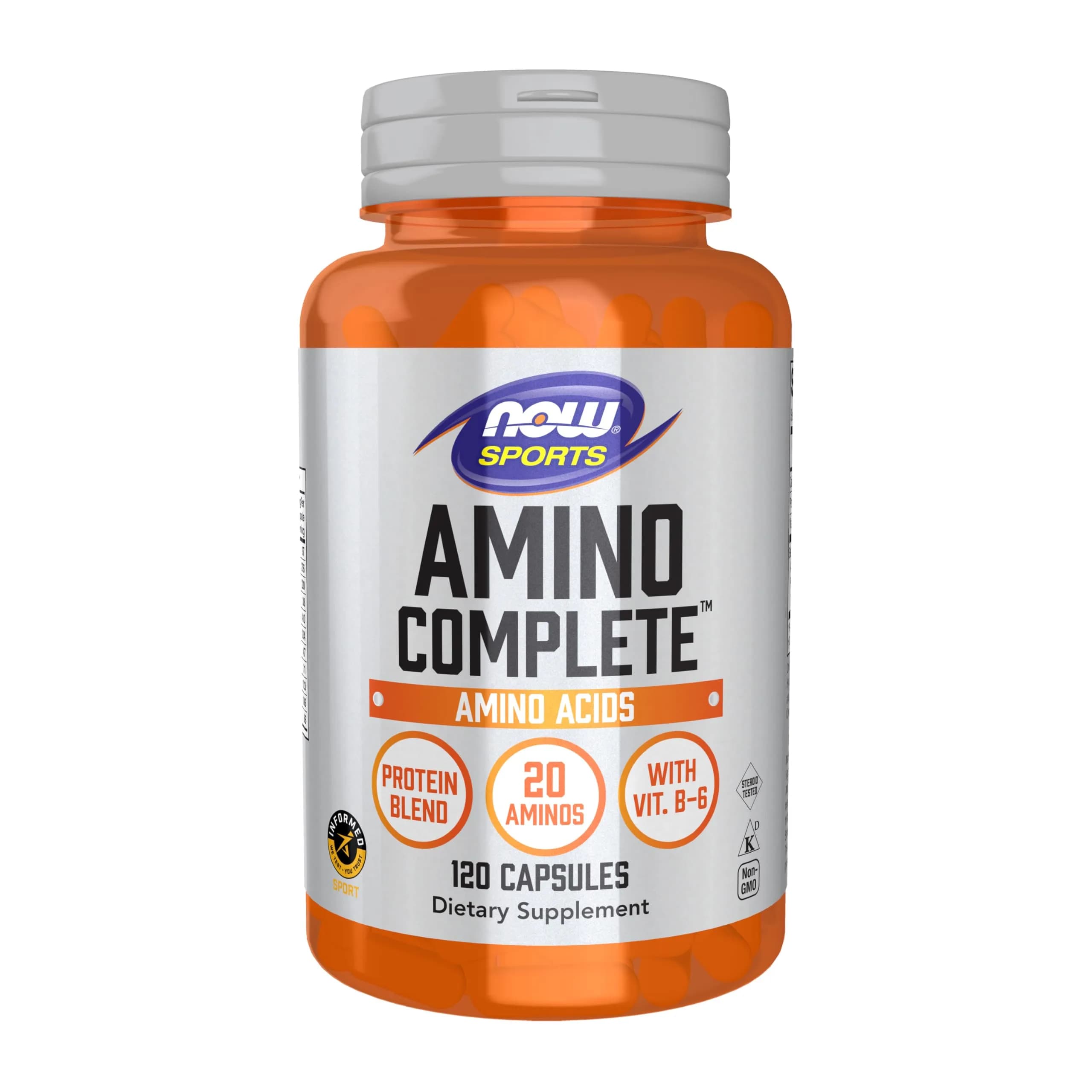 NOW Amino Complete™ Protein Blend with 20 Aminos & B-6 | Supports Muscle & Heart Health - main product image
