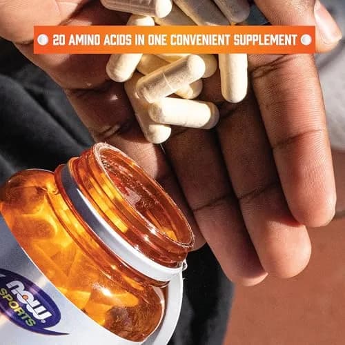 NOW Amino Complete™ Protein Blend with 20 Aminos & B-6 | Supports Muscle & Heart Health thumbnail 4