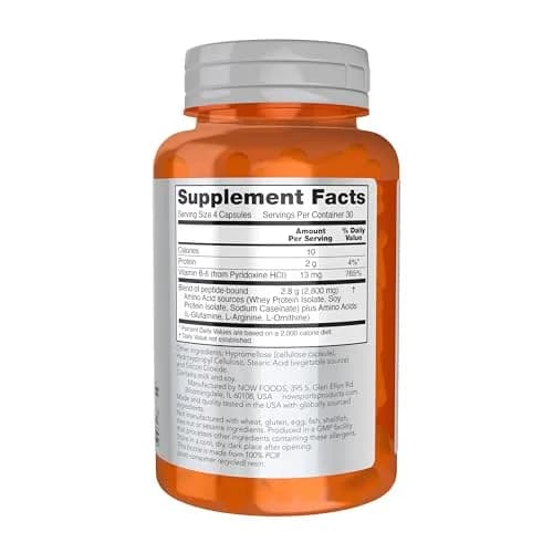 NOW Amino Complete™ Protein Blend with 20 Aminos & B-6 | Supports Muscle & Heart Health thumbnail 2