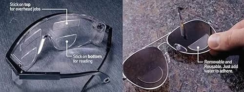 OPTX 20/20 HydroTac Stick-On Bifocals +2.00 Diopters | Invisible, Reusable Magnifying Lenses for Any Glasses thumbnail 3