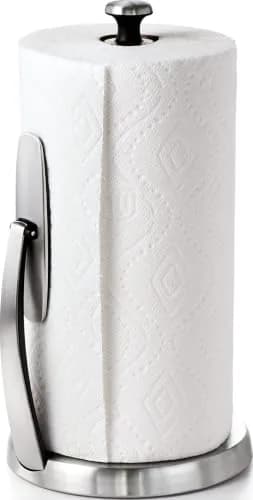 OXO Good Grips SimplyTear Paper Towel Holder Countertop for Kitchen | Stainless Steel, Freestanding, 1 Pack thumbnail 1