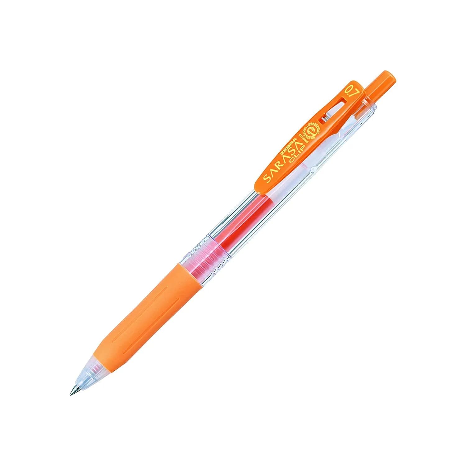 Zebra Sarasa Clip Gel Pen 0.7 mm Orange | Smooth Ink Flow Writing Instrument