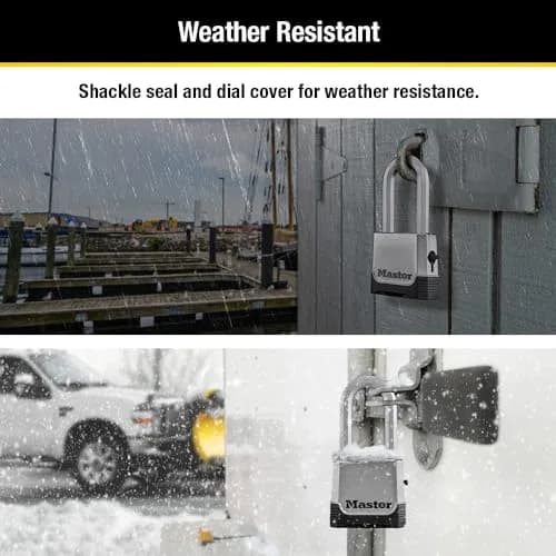 Master Lock Magnum Heavy Duty Combination Padlock 2" Zinc Body Weatherproof thumbnail 4