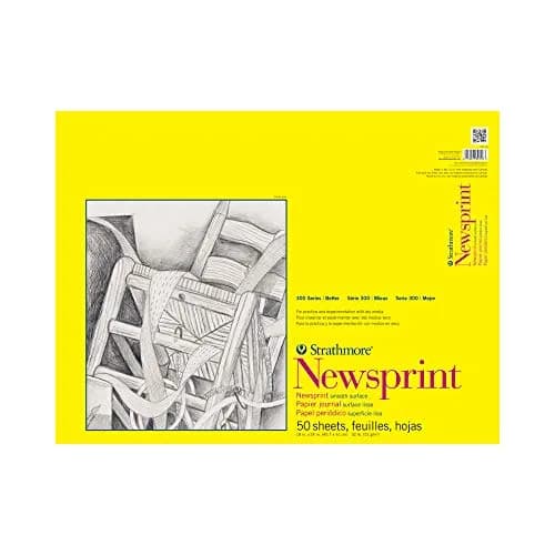 Strathmore 300 Series Newsprint Pad 18" x 24" | Acid-Free, Smooth Paper for Dry Drawing thumbnail 1