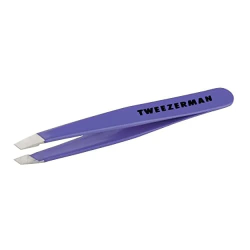 Tweezerman Mini Slant Tweezer Blooming Lilac | Precision Eyebrow Shaping Tool thumbnail 1