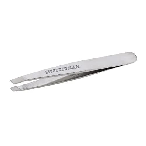 Tweezerman Mini Slant Tweezer Classic Stainless Steel, 1 Count | Precision Pointed Tips for Eyebrows thumbnail 4