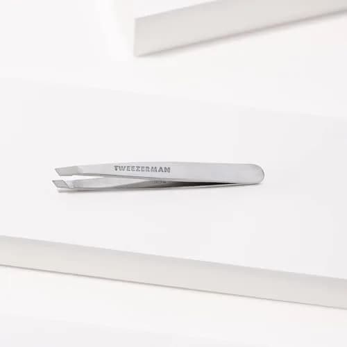 Tweezerman Mini Slant Tweezer Classic Stainless Steel, 1 Count | Precision Pointed Tips for Eyebrows thumbnail 5