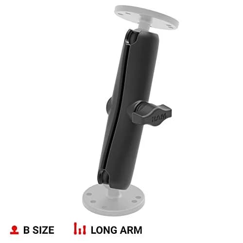 RAM MOUNTS Long Double Socket Arm for B Size 1" Balls | Heavy-Duty Marine Aluminum, 6" Length, Secure Locking thumbnail 2