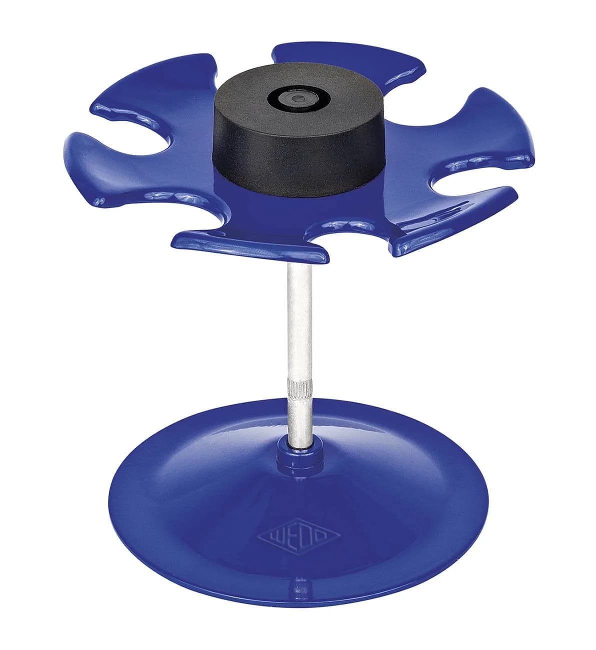 WEDO Rubber Stamp Holder with 6 Compartments | Round Blue Workspace Organizer
