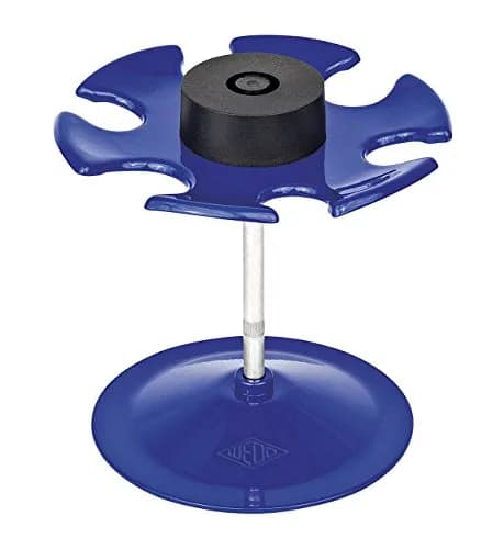WEDO Rubber Stamp Holder with 6 Compartments | Round Blue Workspace Organizer thumbnail 1