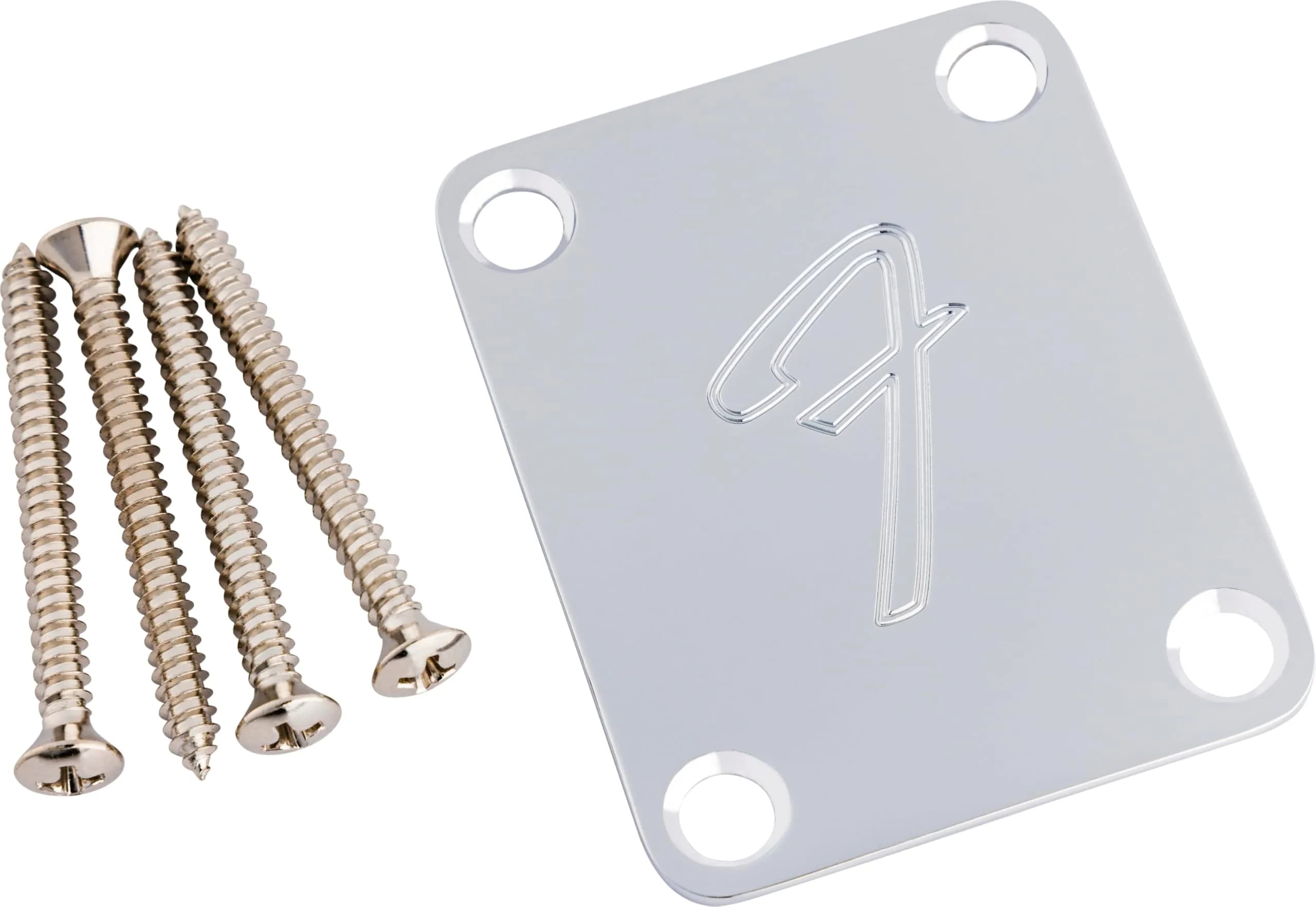 Fender '70s 'F' Style Neck Plate Chrome | Genuine Fender Guitar Hardware - main product image