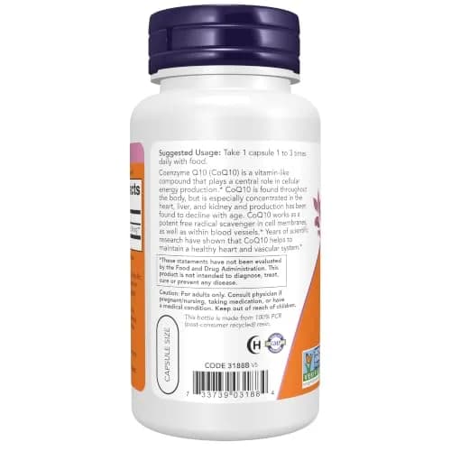 NOW CoQ10 30 mg Veg Capsules thumbnail 3