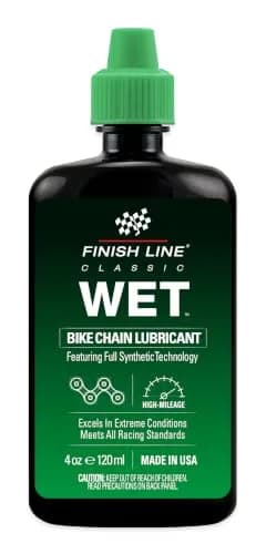Finish Line Wet Bicycle Chain Lubricant 118ml (4 fl oz) | Maximum Water Resistance for Extreme Conditions thumbnail 1