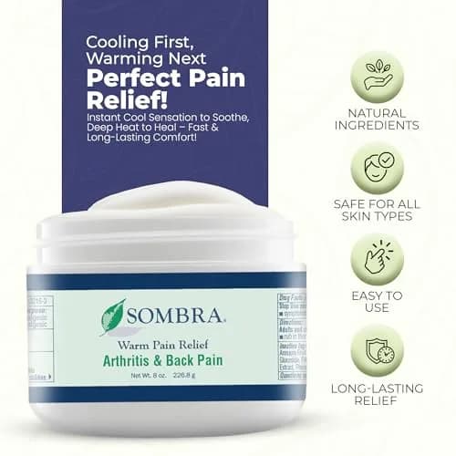 Sombra Warm Pain Relief Gel 8 oz (237 ml) | Natural Warming Muscle Comfort for Arthritis & Back Pain thumbnail 3