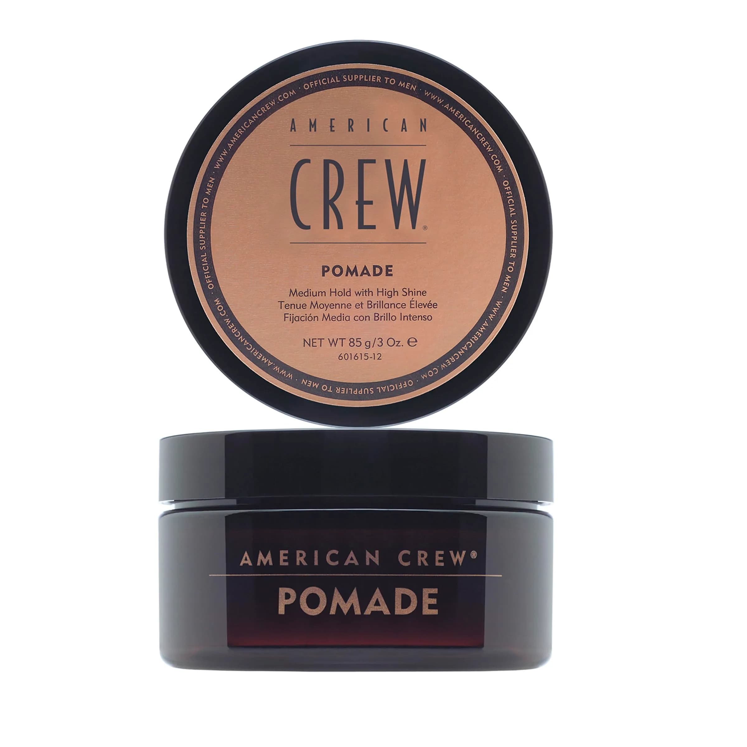 American Crew Men's Hair Pomade, Medium Hold High Shine 85ml (3 Oz) | Classic Slick Textured Style - main product image