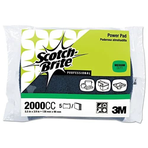3M Scotch-Brite Power Pad 2000 5.5 in x 3.9 in | Fast Cleaning, Less Abrasive, Food Safe thumbnail 1