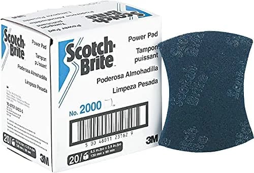 3M Scotch-Brite Power Pad 2000 5.5 in x 3.9 in | Fast Cleaning, Less Abrasive, Food Safe thumbnail 2