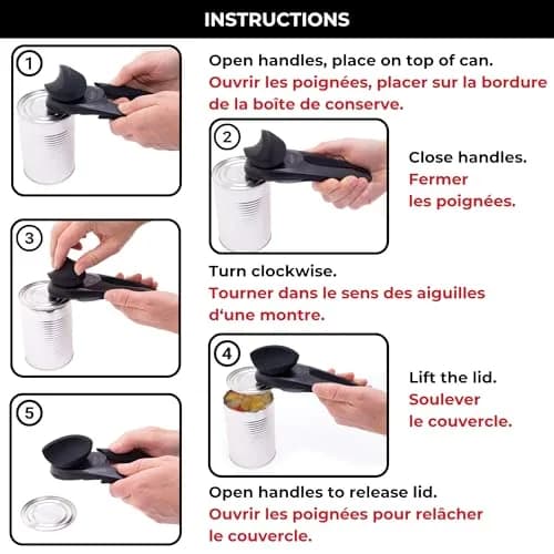 Starfrit MightiCan Can Opener - Safe, Heavy Duty, 7 inches | No Sharp Edges, Comfort Grip, 3-Year Warranty thumbnail 8