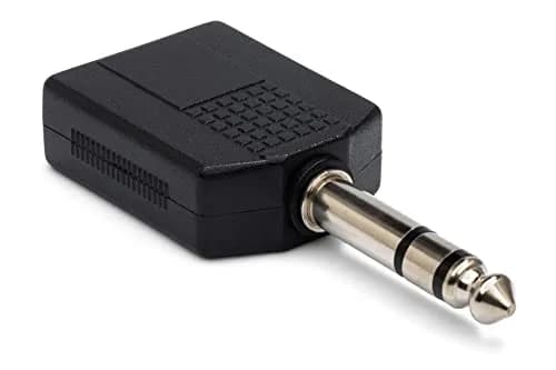 Hosa GPP-359 Dual 1/4" TRS Female to 1/4" TRS Male Adapter | Stereo Signal Splitter thumbnail 2