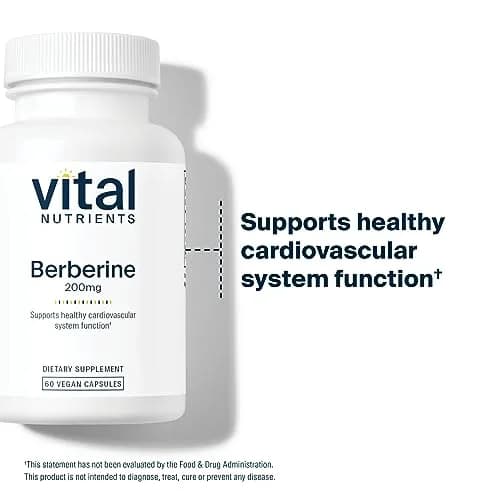 Vital Nutrients Berberine 200 mg | Supports Heart & Gut | Vegan, Gluten-Free, 60 Capsules thumbnail 7