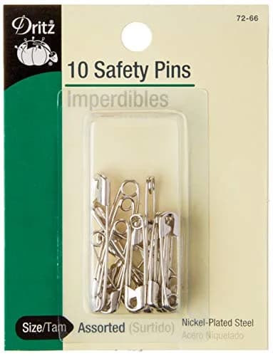 Dritz Safety Pins Size 1 & 2 | Rust-Resistant Nickel-Plated Steel (1-1/16" & 1-1/2") thumbnail 1