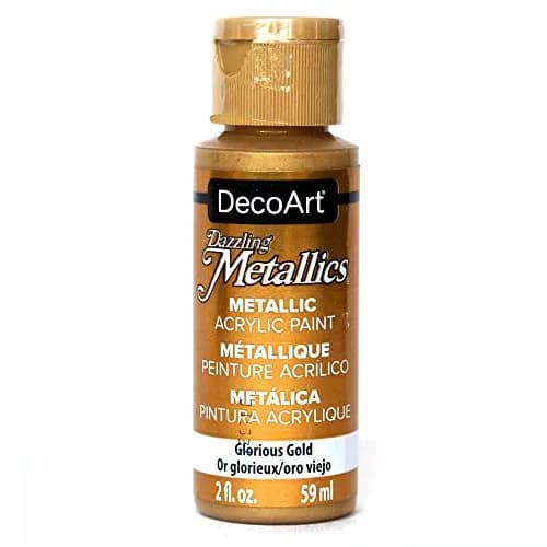 DecoArt Dazzling Metallics Glorious Gold Acrylic Paint 59ml (2 Fl Oz) | ASTM D4236 Certified thumbnail 1