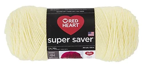 Red Heart Super Saver Yarn, Solid - Pale Yellow 364 yards (333 meters) | 100% Acrylic Worsted Weight thumbnail 1