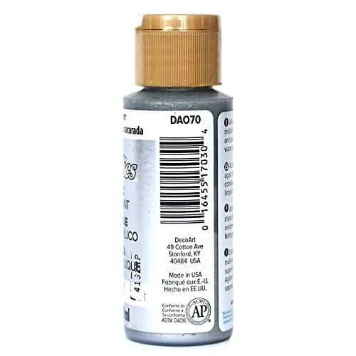 DecoArt Dazzling Metallics Acrylic Paint Shimmering Silver 59ml (2 Fl Oz) | ASTM D4236 Certified thumbnail 2