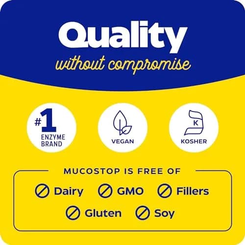 Enzymedica MucoStop Caps - Helps Clear Mucus - 48 Capsules | Natural Enzyme Support for Sinus & Respiratory Comfort thumbnail 6
