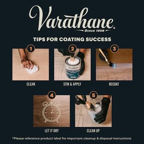 Varathane Water-Based Ultimate Gloss Polyurethane | Interior Wood Finish, Fast Dry, Scratch & Stain Resistant, 1 Quart thumbnail 6