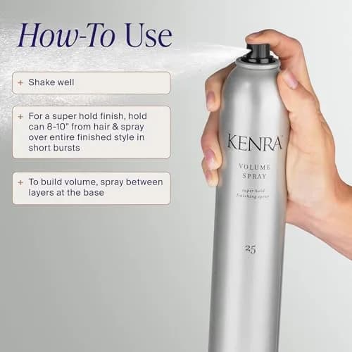 Kenra Professional Volume Spray 25 10 oz (295 ml) | Super Hold Finishing & Styling Hairspray with Humidity Resistance thumbnail 5