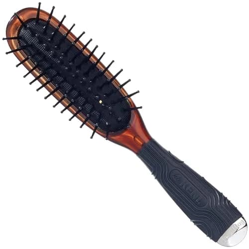 Kent Minihog Detangler Brush Tortoiseshell | Anti Static Hair Brush with Rounded Nylon Bristles for All Hair Types, Travel Brush with Ergonomic Grip thumbnail 1